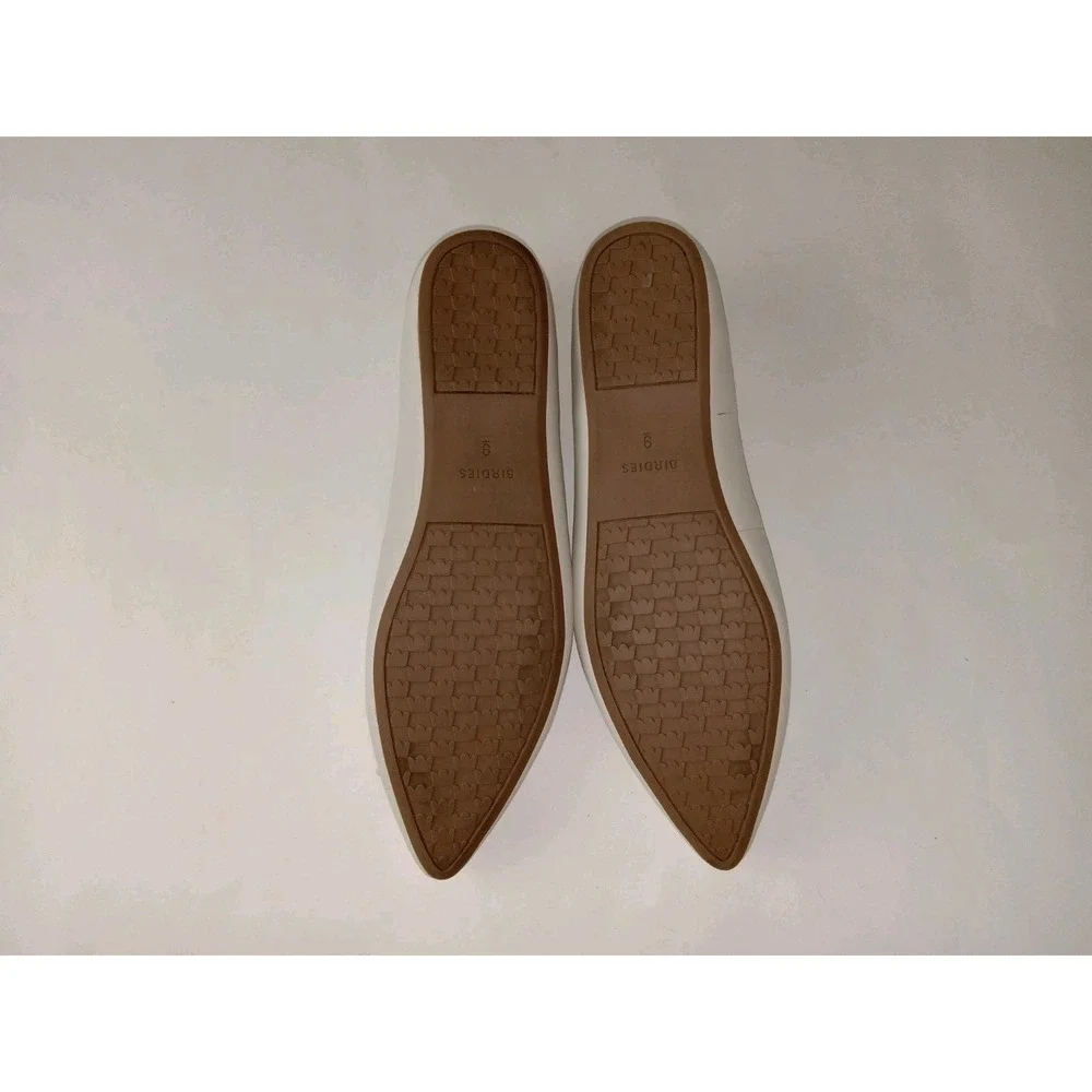Birdies Womens Size 9 Goldfinch Ecru Off White‎ Pointed Toe Flats Leather